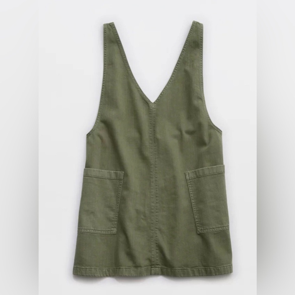 NWT Aerie Denim Skirtall Olive Fun Size XS Oversized